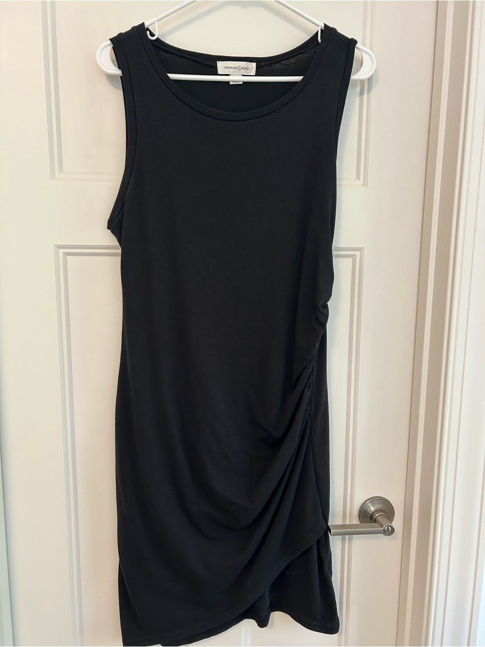 Treasure Bond Sleeveless Black Midi Dress- Size L